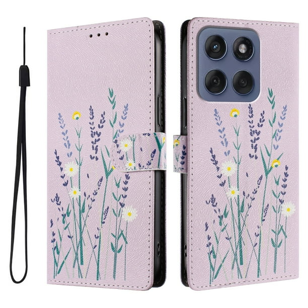 FOXDOCK Funda Tipo Cartera para Motorola Edge 70 con Soporte y Correa – Diseño de Patrones Lindos