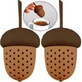 thumbnail image 1 of 2pcs Tea Infuser With Movable Tea Strainer Saucer,tea Infuser,tea Ball Silicone Cup Tea Strainer, 1 of 5