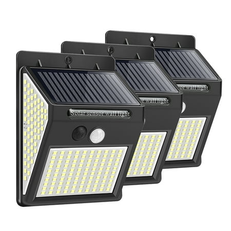 

LITOM Solar Security Motion Sensor Lights 220 LED 3 Lighting Modes IP65 Waterproof Light for Garden Fence Patio Yard 1/2/3/4 Pack