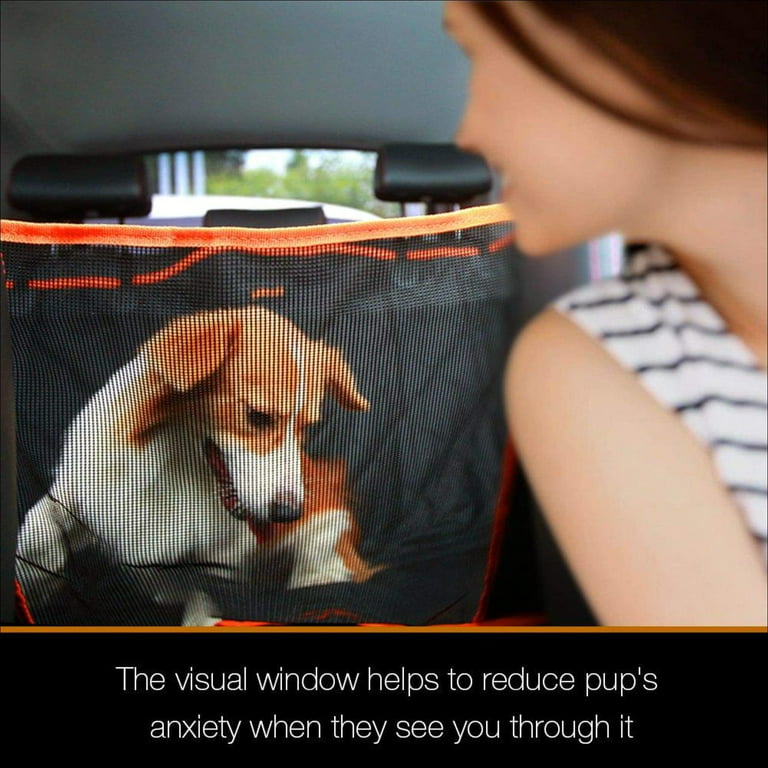 iBuddy Dog Car Seat Cover Waterproof Dog Seat Cover for Back Seat with Mesh  Window,Stain Resistant Dog Car Hammock, Nonslip Car Seat Covers for Dogs