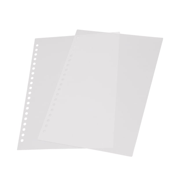 Papel 50 Uds Protector De Hojas Cubierta De Encuadernación De Papel Mate A5 20 Agujeros Plástico PP Para Presentación