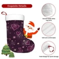 thumbnail image 5 of Salouo Snowflakes and Hearts Print Christmas Stockings,Large Xmas Stocking Set of 1 Holiday and Farmhouse Stocking for Christmas Holiday Party Decoration(17.7*11 Inch), 5 of 7