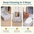 thumbnail image 6 of Petcove PurrTek Max Self Cleaning Cat Litter Box – XL 65L Automatic Litter Box for Multiple Cats | Ultra Quiet 30–35dB, Smart App Control, 5 Safety Sensors, Odor-Lock Bin, Ramp & 15 Bags Included, 6 of 11