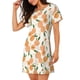 thumbnail image 2 of Fotbe Peaches Bata de Dormir para Mujer con Estampado, Camisón de Algodón de Manga Corta, Ropa de Dormir Casual, 2 of 6