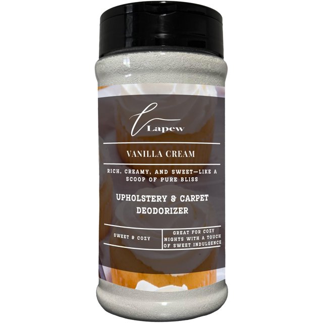 Desodorizante para alfombras en polvo, aroma a crema de vainilla Lapew, 473 ml