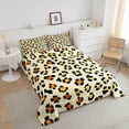 thumbnail image 2 of YST Animal Print Comforter Twin Cheetah Print Bedding Set, Leopard Down Comforter Africa Safari Wildlife Bed Set, Beige Orange Quilted Duvet Ultra Soft Decoratives 2 Pieces, 2 of 6