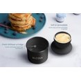 thumbnail image 3 of Kook Butter Crock with Lid, Soft Spreadable Butter, Ceramic French Butter Keeper to Leave On Counter with Water Line, Butter Dish, Home and Kitchen Decor, Perfect for Christmas Gift (Black), 3 of 4