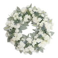 thumbnail image 5 of 16inch Decor Wreath Home Decor Farmhouse Wreath Round Wreath Floral Wreath for Spring Photo Props Anniversary Valentines Decor White, 5 of 8