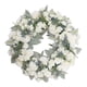 thumbnail image 5 of Corona de flores artificiales de 16 pulgadas, corona de primavera y verano, corona de festival, corona de primavera Blanco, 5 of 9