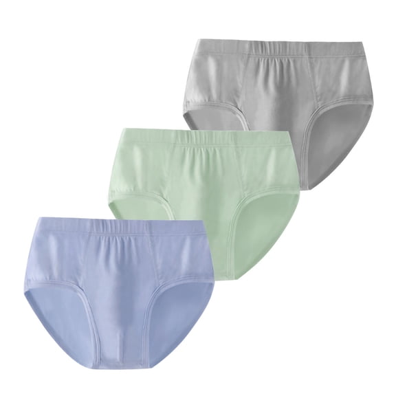 Boys Cotton Briefs Underwear Soft Comfy Elastic Waist Underwear Kids Tag Free Breathable Underpants 3-Pack Blue 5-6 Years