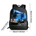 thumbnail image 2 of Construction Truck Pattern Backpack Customizable Assembly Car Casual Bag Lightweight Polyester Daypack for Sports School Outdoor Trips, 2 of 6