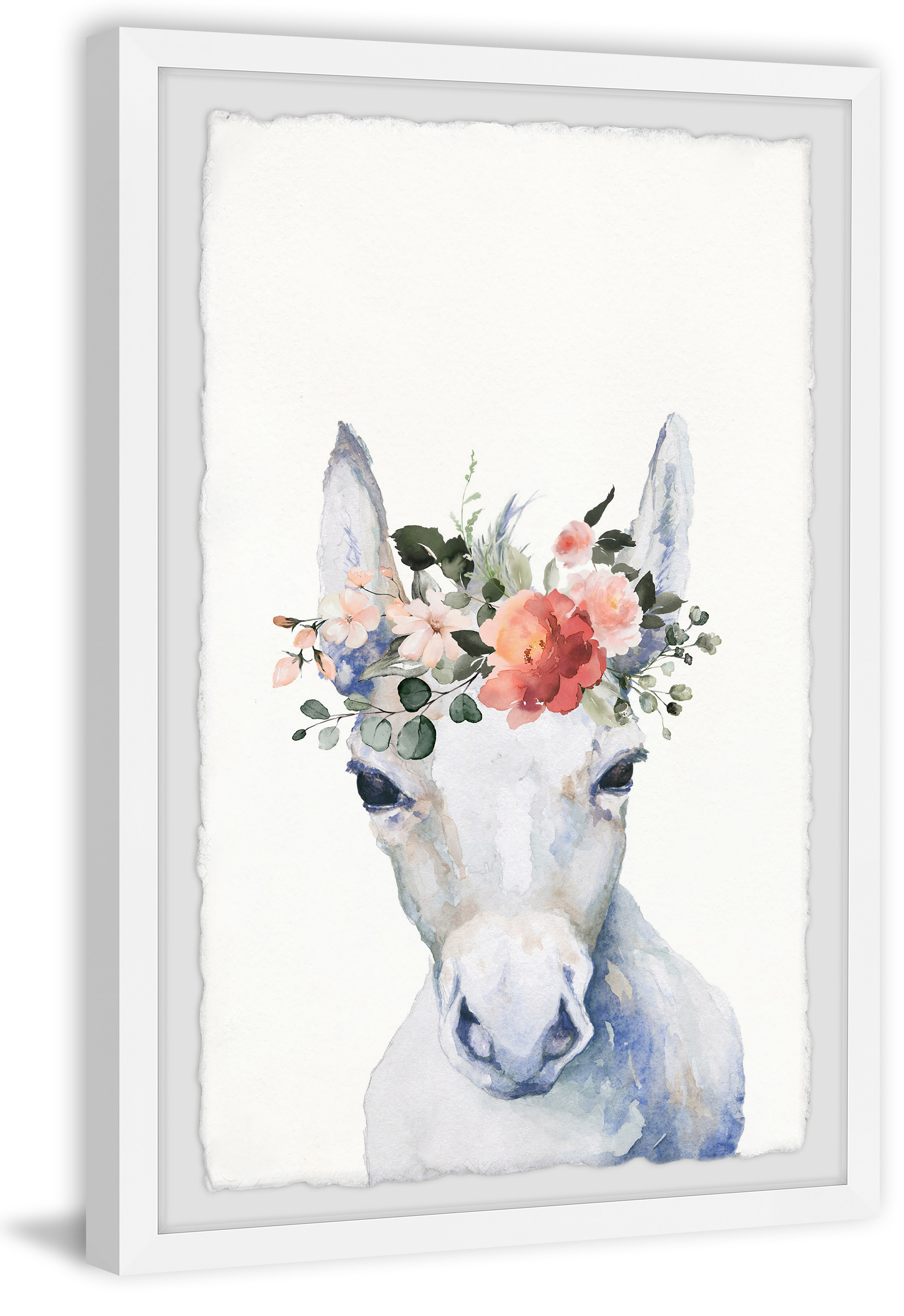 Marmont Hill Floral Crowned Horse Framed Wall Art