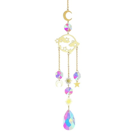 

Nitouy Crystal Wind Chime Prism Hanging Pendant Home Garden Decor (Starry Sky)