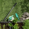 thumbnail image 2 of Long Hand Garden Cultivator Carbon Steel Stainless Steel Tiller with Telescopic Handle Soft Grip for Digging Loosening Weeding, 2 of 3