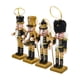 thumbnail image 5 of 4 piezas de cascanueces de madera para decorar fiestas, figuras tradicionales de cascanueces. Negro y oro, 5 of 9