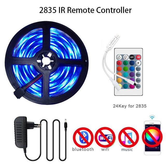 Tira de luces LED RGB de 5M, 10M, 15M, SMD, 5050, 2835, resistente al agua, DC12V, conector Wifi inteligente, cinta de diodo Flexible, decoración del hogar Tan Jianjun unisex