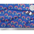 thumbnail image 3 of Soimoi Blue Rayon Fabric Paint Brush Abstract Print Fabric by the Yard 56 Inch Wide, 3 of 3