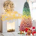 thumbnail image 5 of JERFIT 6ft Rainbow Flocked Artificial Christmas Tree with 1326 Tips, Snow-Covered PVC Branches, Hinged Construction & Metal Stand for Vibrant Holiday Decor, 5 of 9