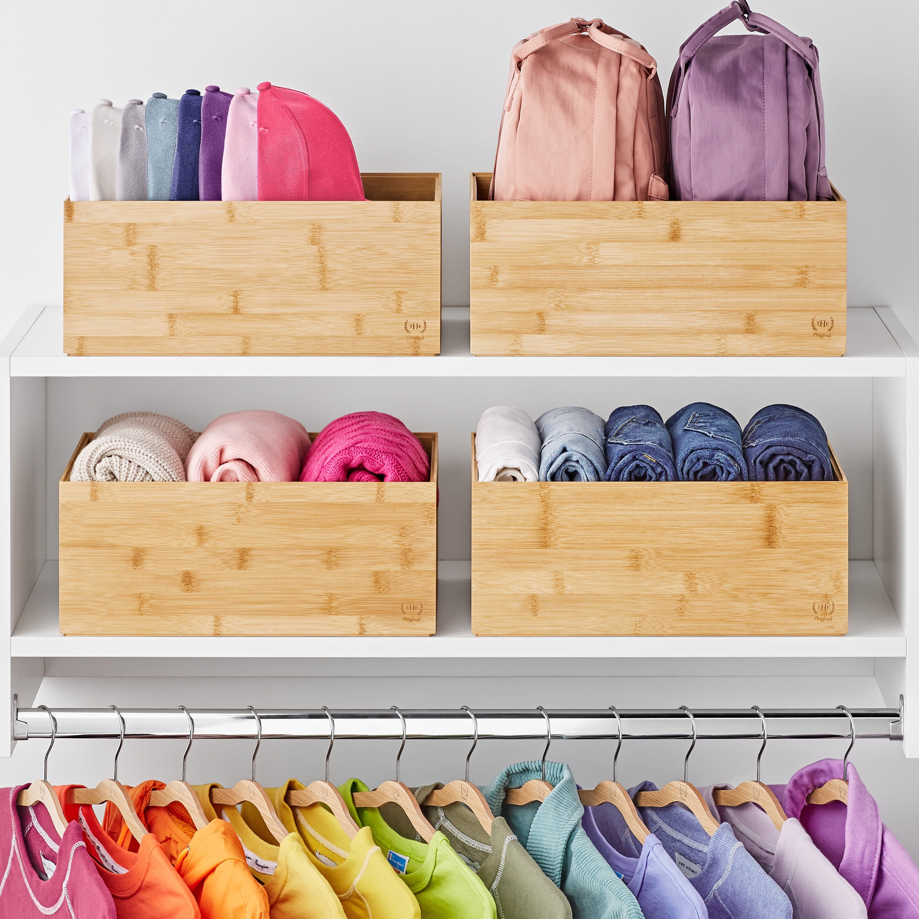 The Home Edit Bamboo Medium Storage Bin