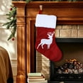 thumbnail image 5 of Christmas Stockings 18 Inches - Burlap with Large Plush Cuff for Fireplace Mantle Hanging, Family Holiday Xmas Party Decorations Set, 5 of 5