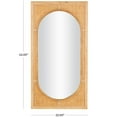 thumbnail image 3 of DecMode 22" x 42" Brown Wall Mirror with Oval Center, 3 of 9