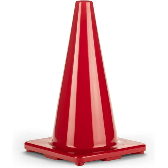 Champion Sports High Visibility Flexible Vinyl Cone for Athletics and Social Distancing, Red, 18 Inch