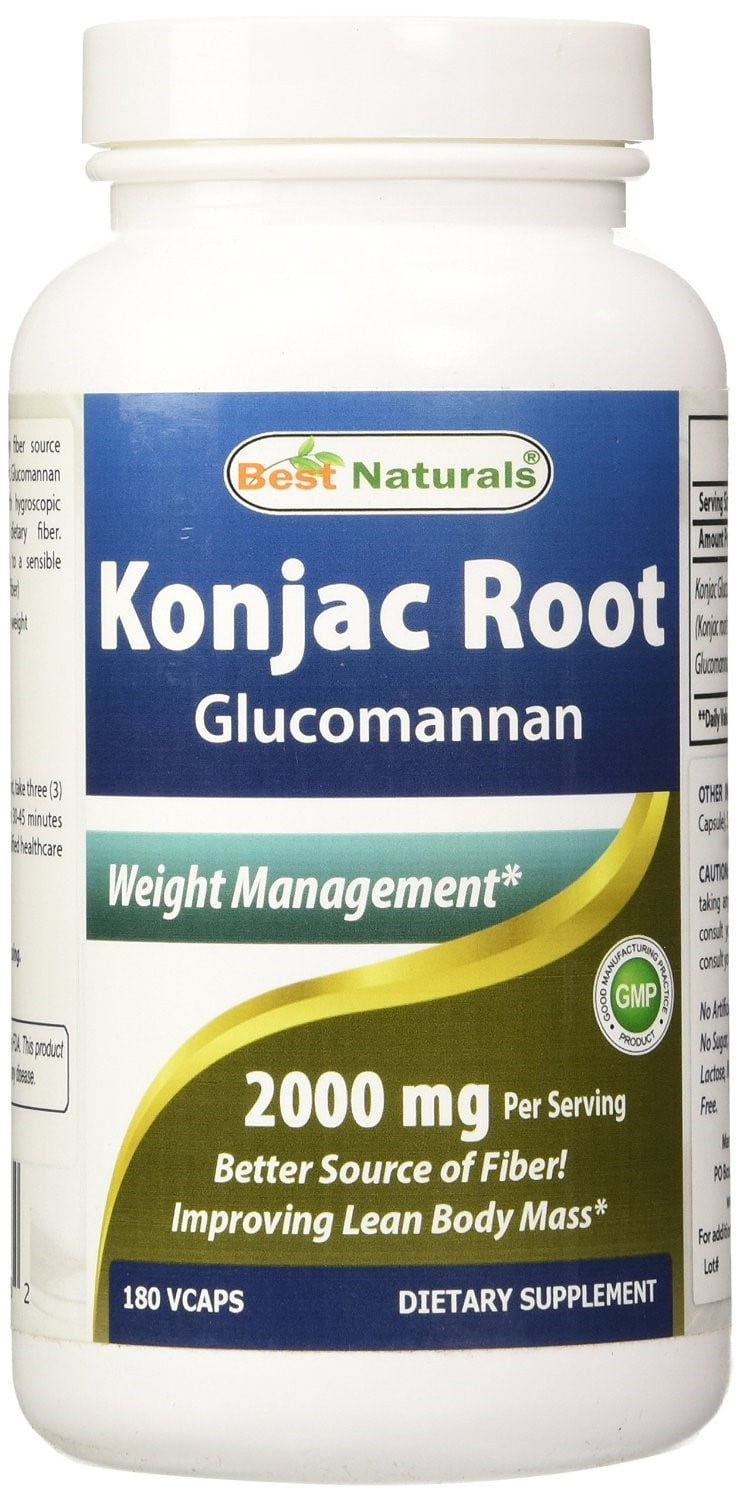 BEST NATURALS KONJAC ROOT 2000MG 180V CAPSULES DIETARY