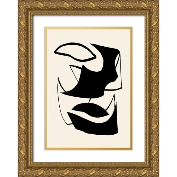 Artographie Studio 18x24 Gold Ornate Wood Framed with Double Matting Museum Art Print Titled - Shape 07
