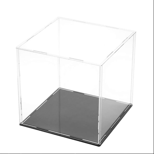 Mostrar estuche contra encimera protección a prueba de polvo Organizador cuadrado Soporte de plástico simple decoración domiciliaria auto-ensamblaje para juguetes Coleccionables 7 * 7 * 7 Advancent HA011193-01