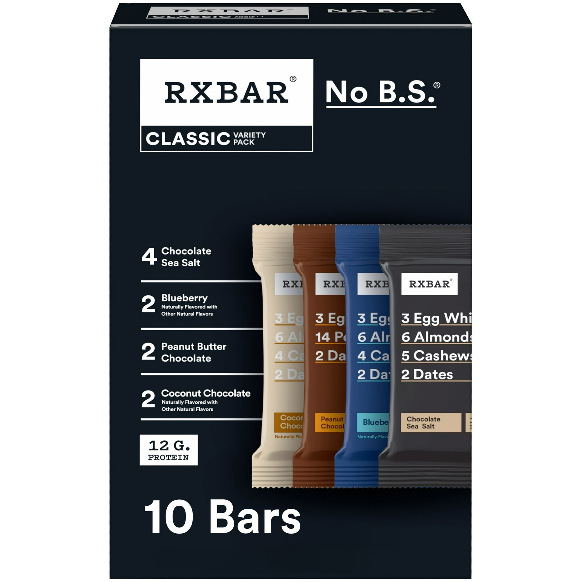 RXBAR, Variety Pack Protein Bars, 10 Count