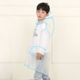 thumbnail image 4 of Kids Raincoat For Toddler Boys And Girls Toddler Rain Poncho Waterproof Rain Jacket Children Cartoon Rainwear Sky Blue 5-6 Years, 4 of 5