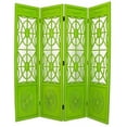 thumbnail image 2 of Spider Web 4 Panel Room Divider Screen in Green, 2 of 2