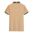 thumbnail image 6 of Levmjia Womens Top Short Sleeve Shirt Casual Lapel Solid Color Soft Breathable Blouse Comfortable Office Wear Easy Care Classic Fit, 6 of 6