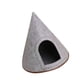 thumbnail image 3 of Nido de gato de fieltro, nido de mascotas semi cerrado, casa de cuevas semi -semienclosa triangular transpirable, acogedora cama de carpa para mascota, 3 of 9