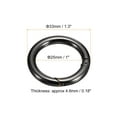 thumbnail image 2 of Round Spring O Rings, 8Pcs 1.3 Inch OD Trigger Buckle Snap Clips for Bags, Purses, Keyrings, Metallic Black, 2 of 6