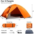 thumbnail image 6 of Tree Fox Camping Tent 2 Person Waterproof Portable Instant Tent with 1-Minute Setup Lightweight Tent Suitable for Camping Beach Outdoor Travel Backyard, 6 of 6