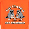thumbnail image 3 of Instant Message - Eat Trash Get Smashed - Men's Crew Neck Fleece Pullover, 3 of 7