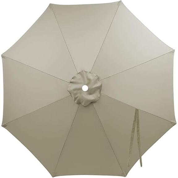 Outdoor Patio Umbrella Replacement Canopy, 6.56ft Outdoor Market Umbrella Top Cover, UV & Waterproof Market Umbrella Top Cover for Garden Deck, Fits 8 Ribs