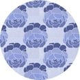 thumbnail image 1 of Ahgly Company Machine Washable Indoor Round Transitional Periwinkle Purple Area Rugs, 3' Round, 1 of 7