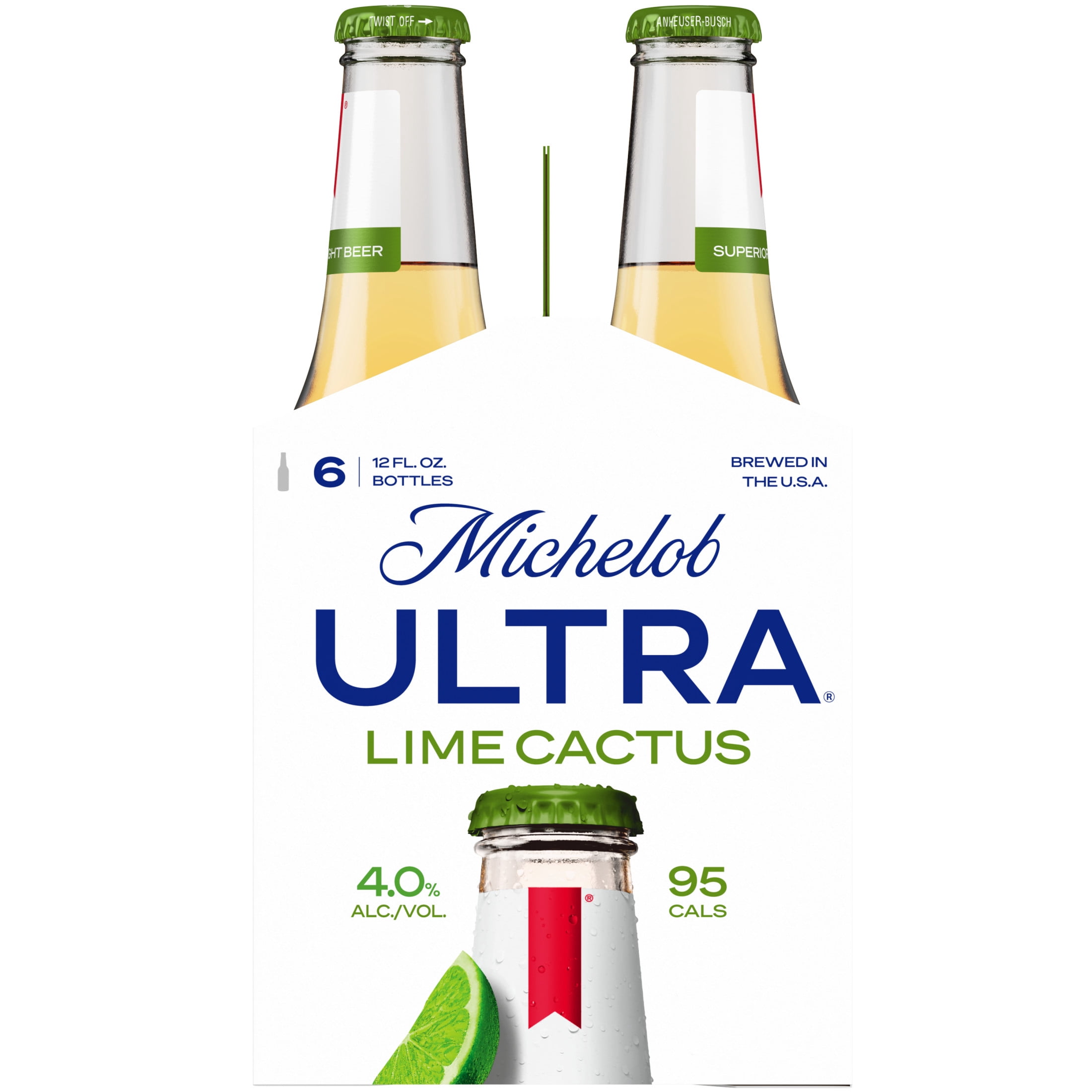 Michelob ULTRA Lime Cactus American Beer 6 pack 12 fl oz Glass Bottles 4% ABV