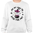 thumbnail image 2 of On My Way to Stir the Pot Sweatshirt Unisex Small White, 2 of 5