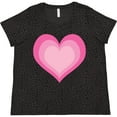 thumbnail image 3 of Inktastic Pink Valentine Heart Women's Plus Size T-Shirt, 3 of 5