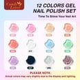 thumbnail image 3 of Candy Lover Gel Nail Polish Kit, 12 Colors Romantic Macaron Nail Gel Kit with Greeting Card & 72W UV Nail Lamp, Salon Quality Long-lasting Gel Polish Set, Gift for Girl Women DIY Manicure, 3 of 13