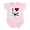 Petal Pink, variant on CafePress - I Love Fans Infant Bodysuit - Baby Light Bodysuit, Size Newborn - 24 Months