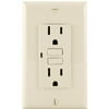 GE Tamper-Resistant Ground Fault Receptacle, 15A, Light Almond