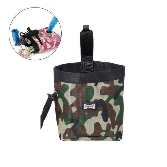 KAKOWELY Dog Training Treat Pouch Puppy Training Treat Snack Food Pouch Pet Treating Bag Waist Bag for Pet Trainers (Green)5.12"X2.36"X4.53"