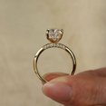 thumbnail image 2 of Jewelerix Brilliant Radiant Cut Engagement Ring 14K Yellow Gold Vermeil Wedding Ring Hidden Halo Solitaire Women Best Jewelry Bridal Proposal Ring, 2 of 5