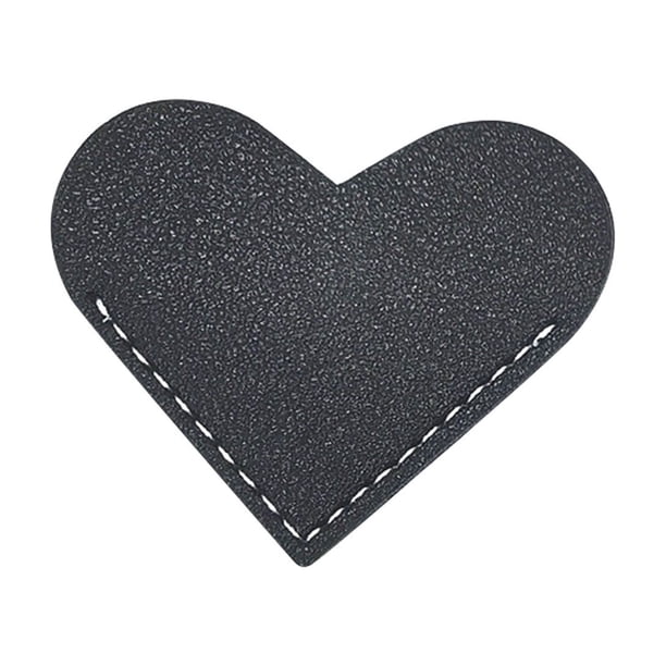 Xihbxyly Marcapáginas de Cuero con Forma de Corazón, Clip de Esquina Personalizado, Diseño Retro Artesanal, Elegante Accesorio de Lectura, Regalo para Amantes de Los Libros, Material de Cuero Suave,