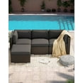 thumbnail image 3 of SUNCROWN 9 Piece Patio Furniture Cushions, Replacement Outdoor Cushions for 4-Seat Patio Couch, Cushions for Outdoor Sectional Sofa, Gray, 3 of 8