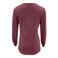 thumbnail image 4 of Garbnen Womens Sweater Ribbed Knit Basic Henley Women's Long Sleeve Tops Lightweight Soft Fall Winter Warm Trendy Tunic Tops Red XL, 4 of 4